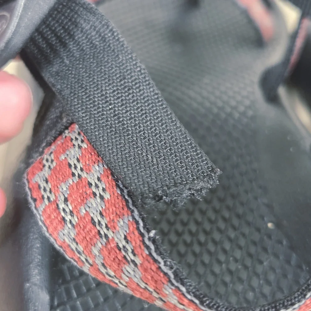 Chaco Z/Cloud Hiking Sport Sandals‎ Black Red Gray Webbing Men's 8